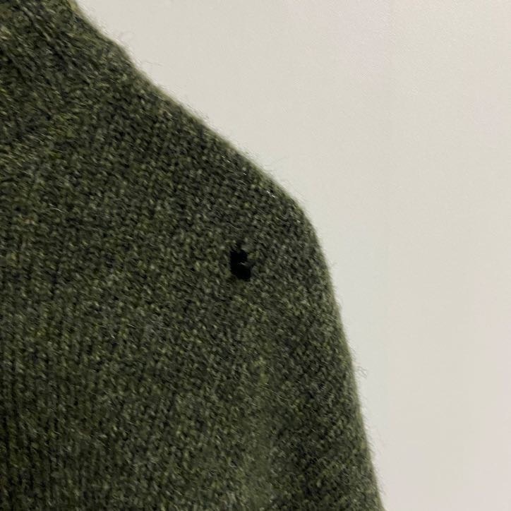 古着 used　WOOLRICH　ウールリッチ　長袖ハーフジップニット　セーター　ハイネック　緑　グリーン　秋冬服　Lサイズ_画像4