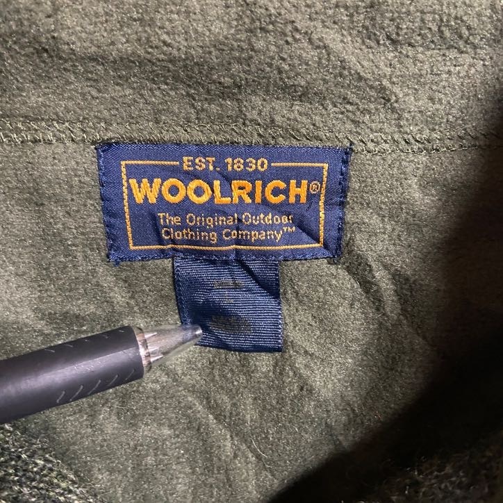古着 used　WOOLRICH　ウールリッチ　長袖ハーフジップニット　セーター　ハイネック　緑　グリーン　秋冬服　Lサイズ_画像5