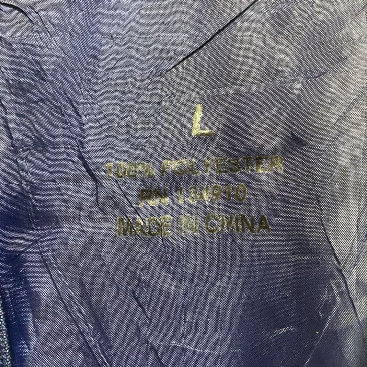 古着 used　長袖Vネックナイロンプルオーバー　ロゴワッペン刺繍　SEAHAWKS　フットボール　ネイビー　秋冬服　Lサイズ_画像5