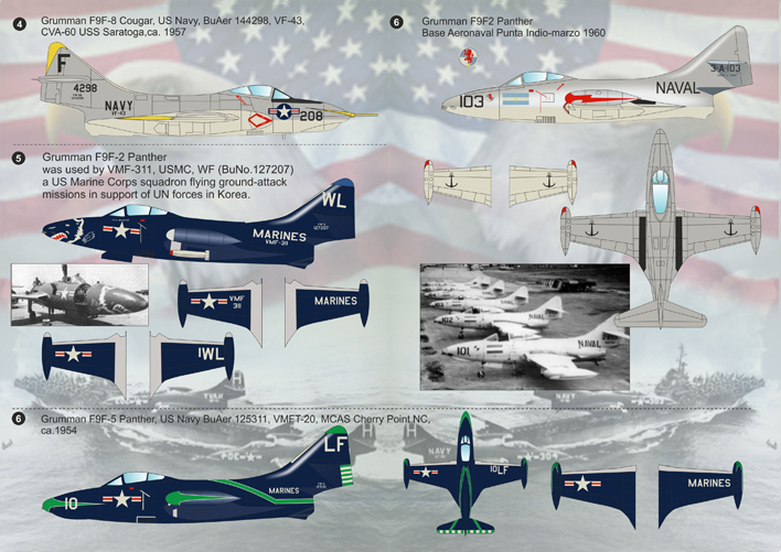 1/72 Print Scaleプリントスケールデカール 72-113 Grumman F9F Panther_画像4