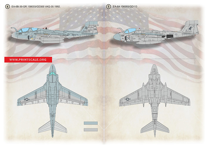 1/72 Print Scaleプリントスケールデカール　72-474　EA-6A Intruder Electronic Aggressor　_画像4