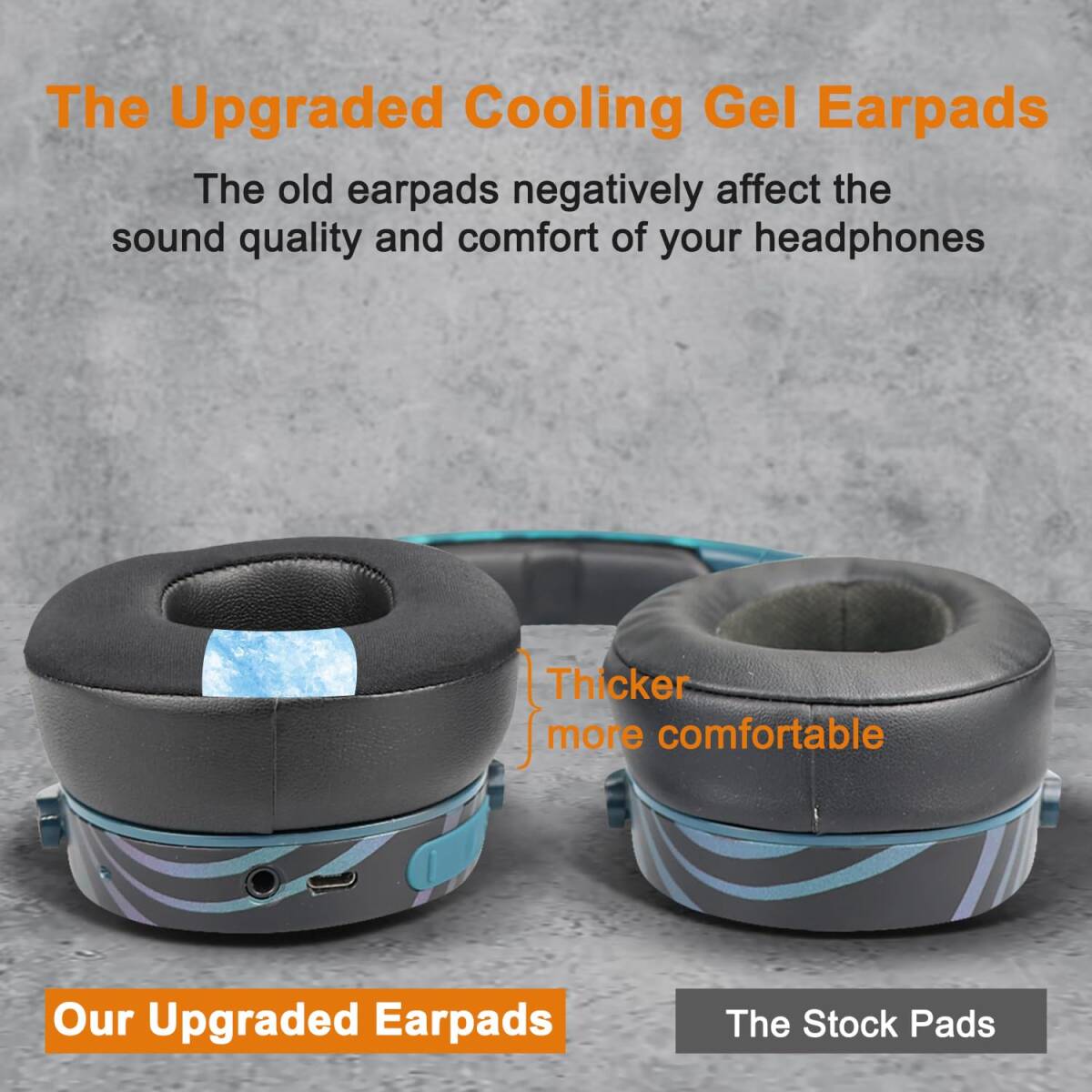 互換性 ヘッドホンパッド イヤークッション 用 ヘッドセット パッド Over-Ear Wireless ANC Venue 冷感_画像5