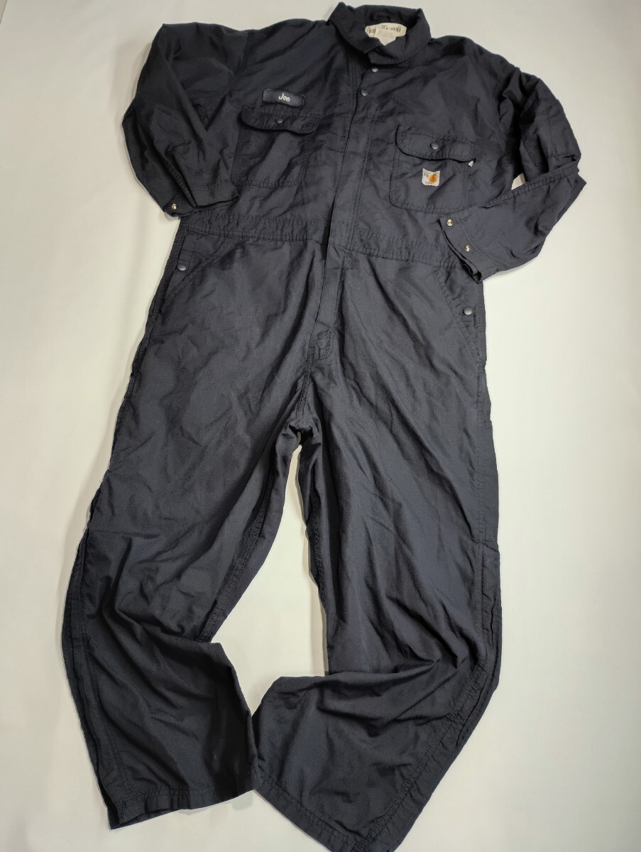 FR carhartt カーハート　メキシコ製　紺　JOE NLN JOE オールインワン　つなぎ　ツナギ　サロペット　ネイビー　L_画像4