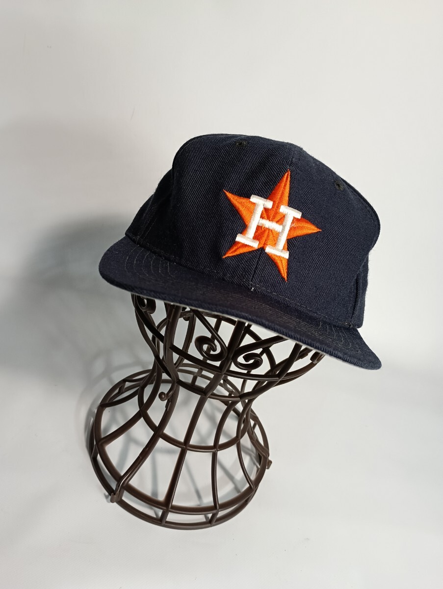 80's〜　ヴィンテージ　NEWERA ニューエラ　PRO MODEL MLB ヒューストンアストロズ　スナップバック　ベースボールキャップ　紺 S-M_画像10