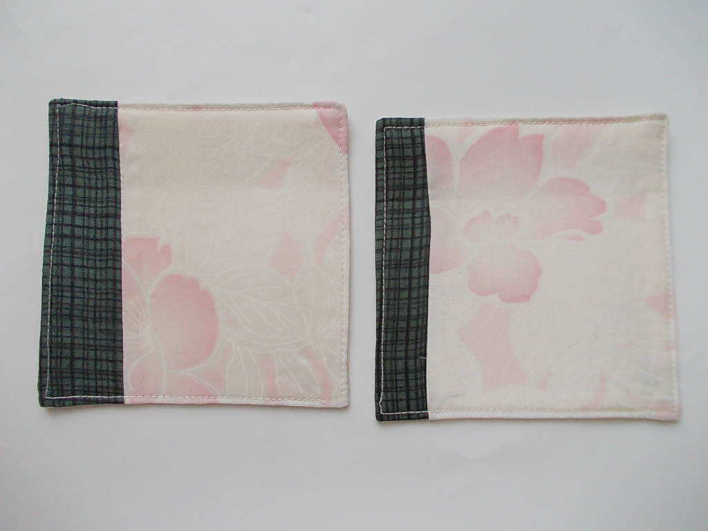着物リメイク■コースター2枚セット ハンドメイド70_画像1