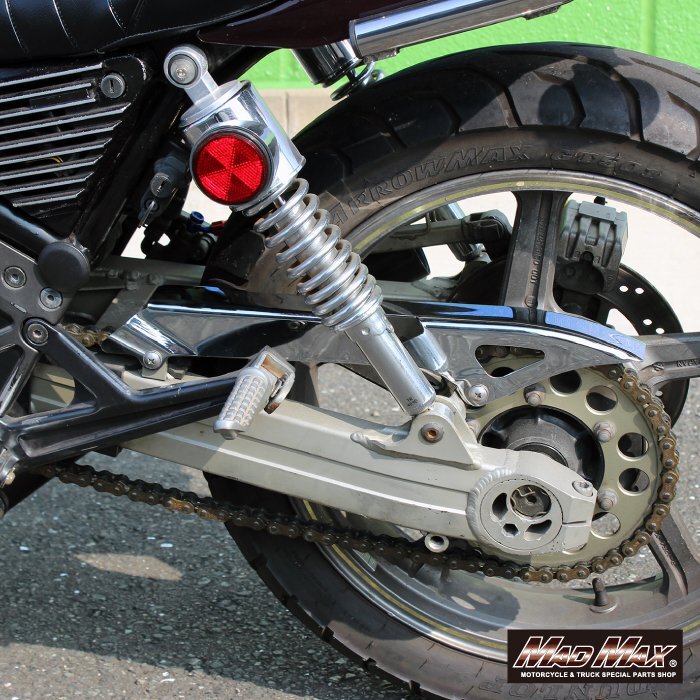 MADMAX バイク用品 KAWASAKI カワサキ ゼファー400/χ スチールメッキ製 チェーンケース/ZR400C ZEPHYR 旧車 修理 補修【送料800円】_画像4