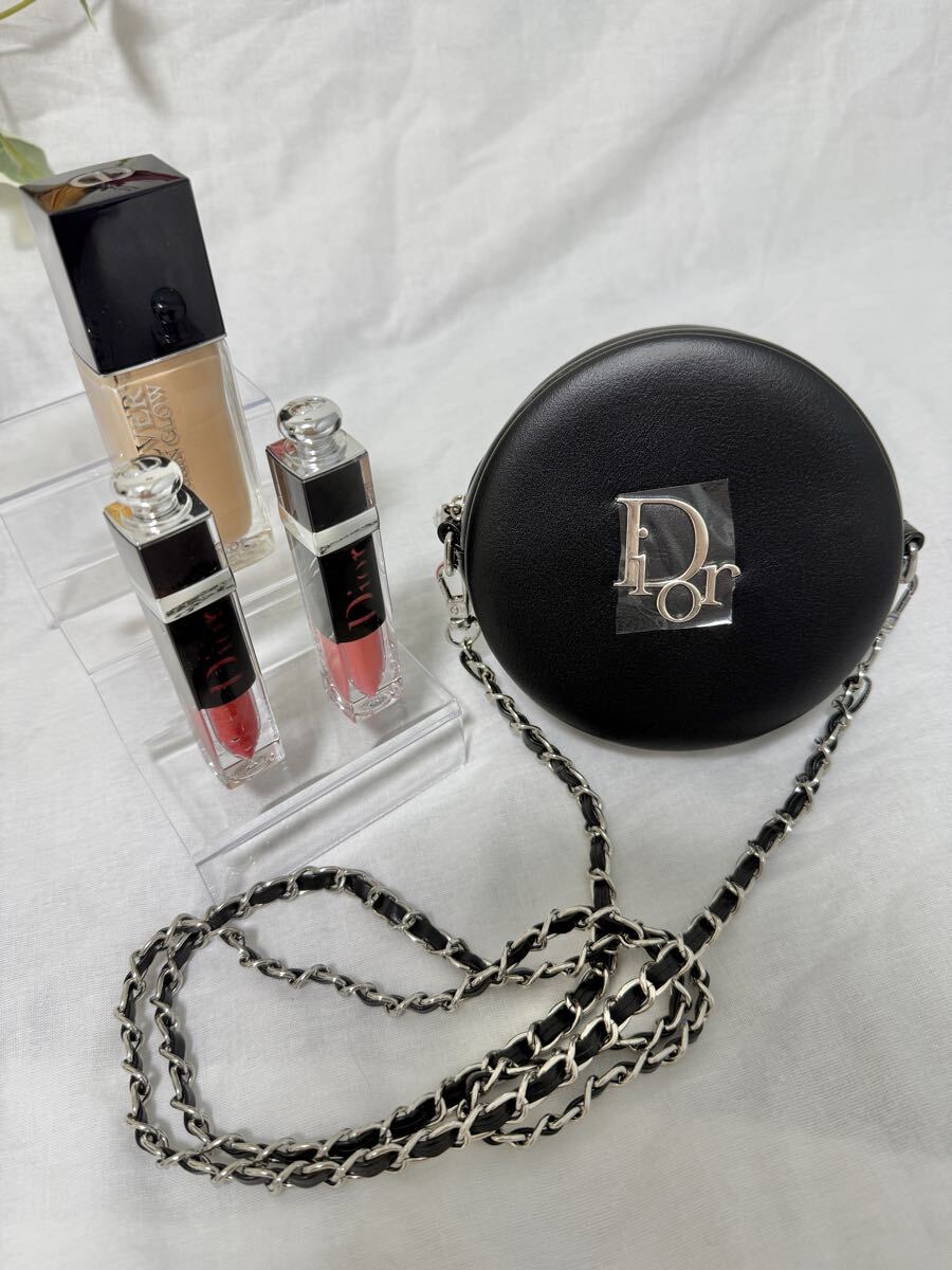 Christian Dior クリスチャンディオール ノベルティ ショルダー ポーチ バッグ 口紅 リップカラー リキッドファンデーション