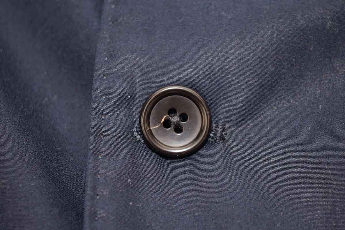 UNITED ARROWS ユナイテッド アローズ 2釦 コットン100% 紺 オールシーズン テーラード ブレザー ジャケット L (H0042513)_画像4