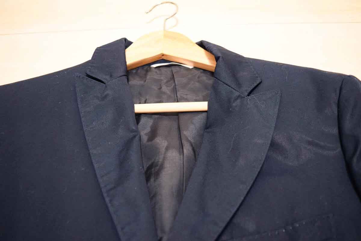 UNITED ARROWS ユナイテッド アローズ 2釦 コットン100% 紺 オールシーズン テーラード ブレザー ジャケット L (H0042513)_画像6