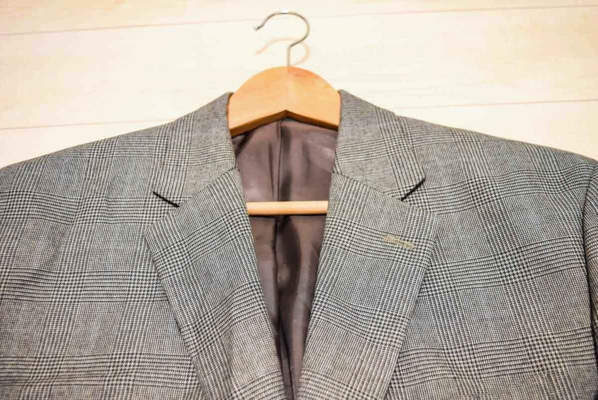 RALPH LAUREN ラルフローレン 2釦 レーヨン ポリ 上質手触り オールシーズン テーラード ブレザー ジャケット L (K0051407)_画像6