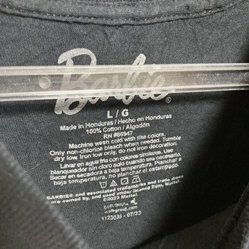 BLUP 1円スタート 黒 キャラ Tシャツ バービー Barbie 人形 映畫 ムービー ロゴ おもちゃ 90s 00s ビンテージ 古著 ベール 卸 仕入れ kg