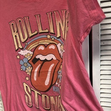 BLUL 1円スタート ピンク バンド Tシャツ ローリングストーンズ リップスアンドタン アーティスト 90s 00s ビンテージ 古著 卸 仕入れ