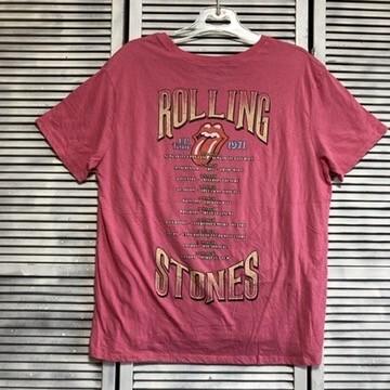 BLUL 1円スタート ピンク バンド Tシャツ ローリングストーンズ リップスアンドタン アーティスト 90s 00s ビンテージ 古著 卸 仕入れ