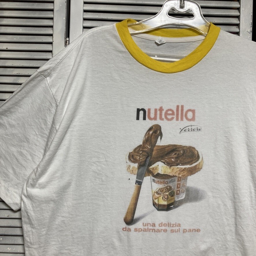 BMAO 1円スタート 白 企業 Tシャツ ヌテラ Nutella チョコレート カンパニー 会社 アドバタイジング 90s 00s ビンテージ 古着 卸 仕入れ kg_画像1