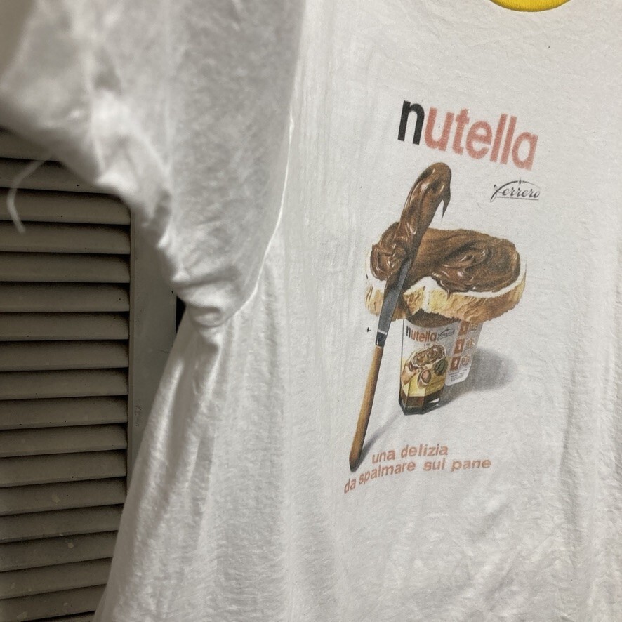 BMAO 1円スタート 白 企業 Tシャツ ヌテラ Nutella チョコレート カンパニー 会社 アドバタイジング 90s 00s ビンテージ 古着 卸 仕入れ kg_画像4