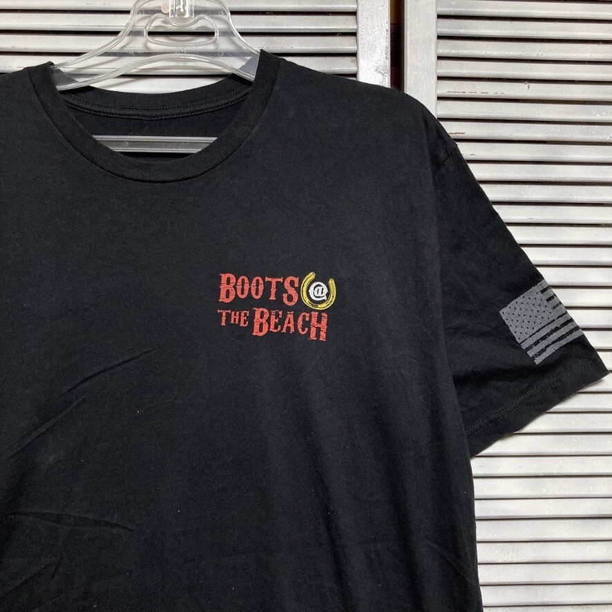 BLZK 1円スタート 黒 バックプリント Tシャツ ブーツ カモメ ギター イラスト 星條旗 國(guó)旗 90s 00s ビンテージ 古著 ベール 卸 仕入れ kg