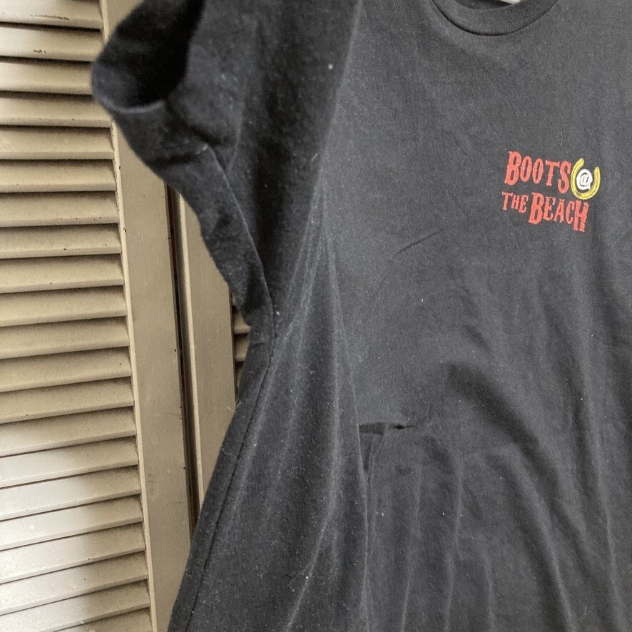 BLZK 1円スタート 黒 バックプリント Tシャツ ブーツ カモメ ギター イラスト 星條旗 國(guó)旗 90s 00s ビンテージ 古著 ベール 卸 仕入れ kg