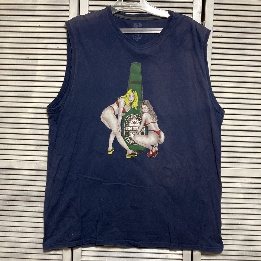 BLYJ 1円スタート ネイビー ピンナップガール Tシャツ ハイネケン ビール アルコール セクシー エロ 90s 00s ビンテージ 古著 卸 仕入れ