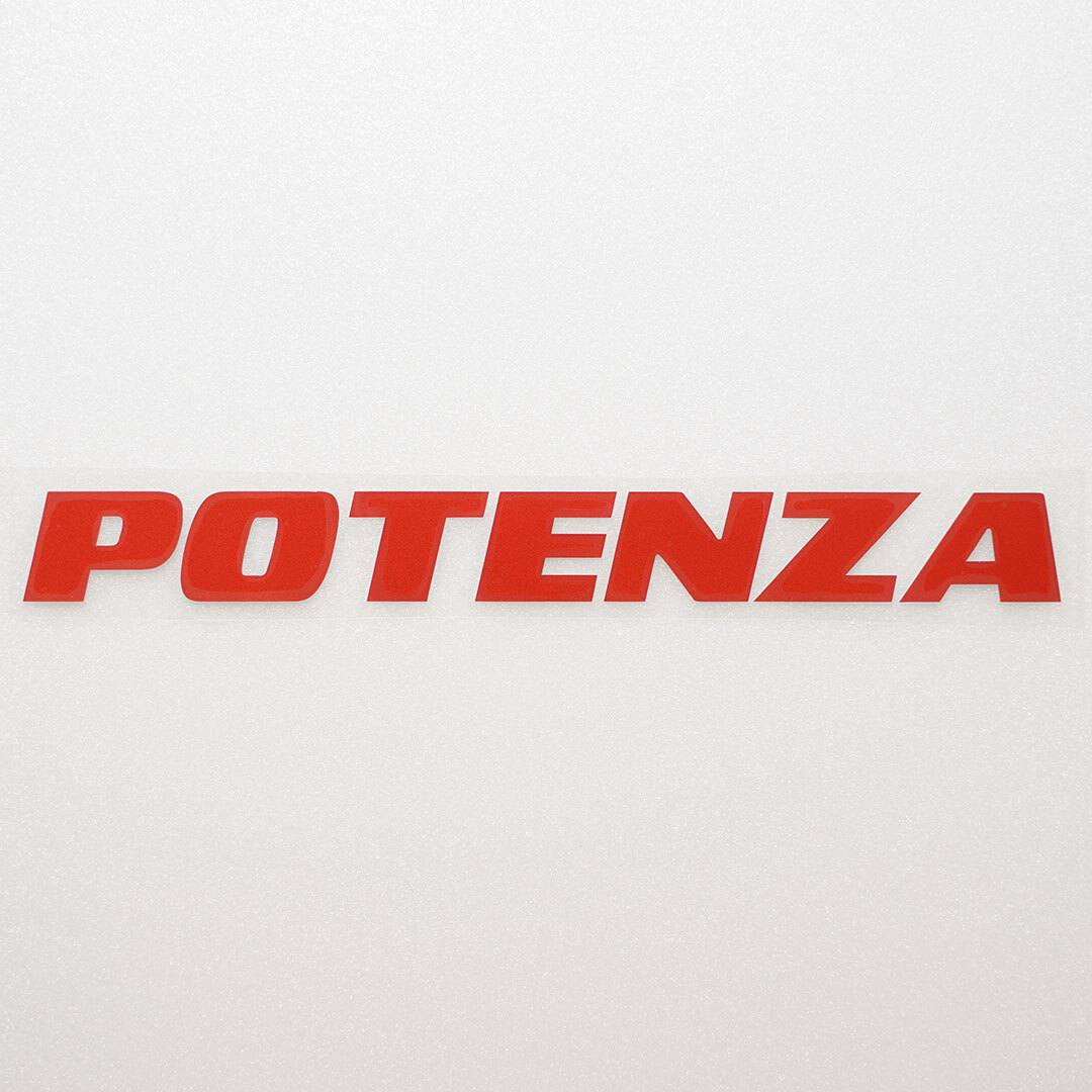 新品・未使用☆POTENZA ポテンザ カッティングステッカー レッド 1枚 縦22mm×横200mm |デカール|切り文字|切文字|新品|送料無料_画像1