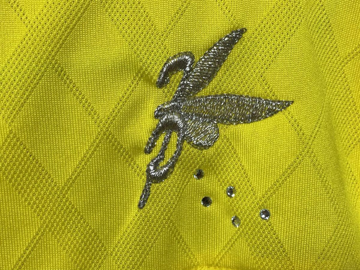 フェアリーパウダー FAIRY POWDER & YOU ポロシャツ 2サイズ ゴルフ GOLF イエロー 花柄 ゴルフウェア_画像9