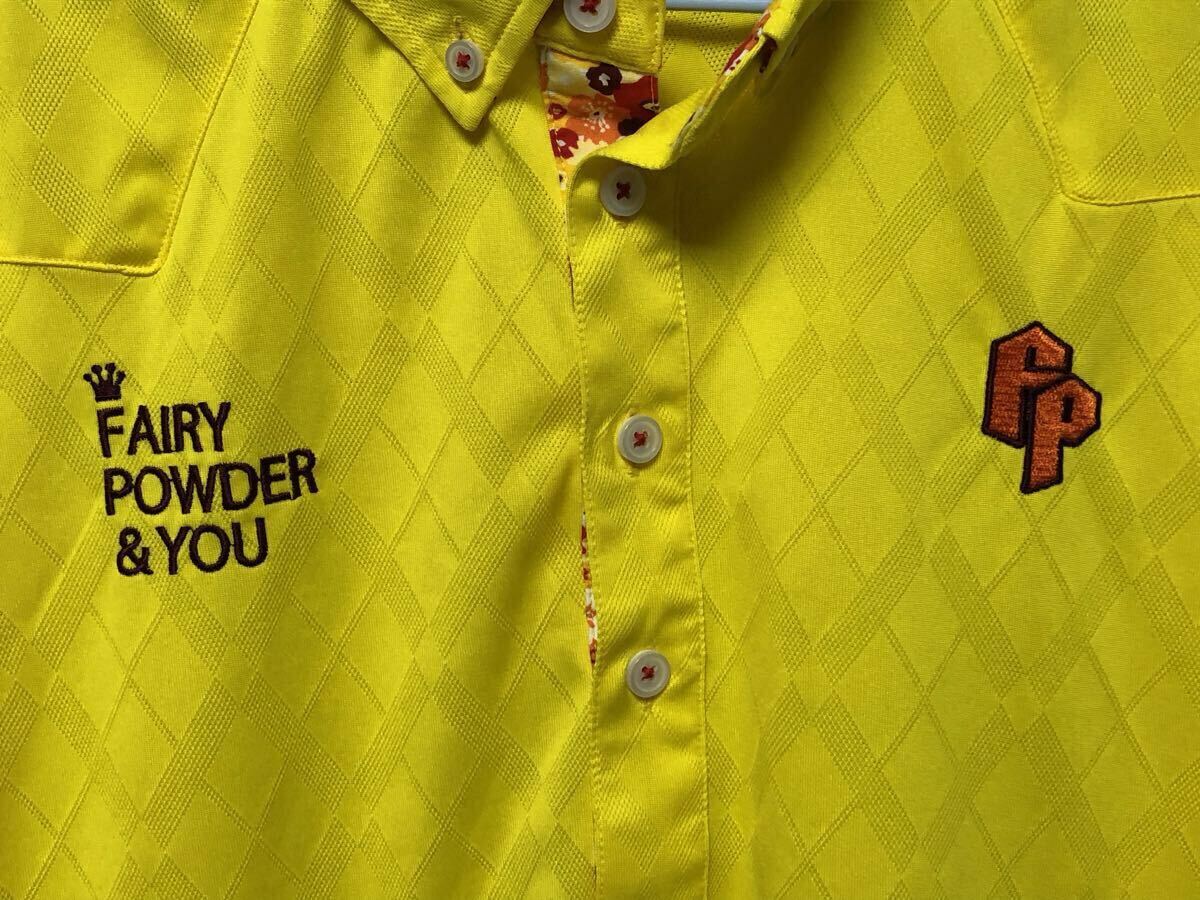 フェアリーパウダー FAIRY POWDER & YOU ポロシャツ 2サイズ ゴルフ GOLF イエロー 花柄 ゴルフウェア_画像10
