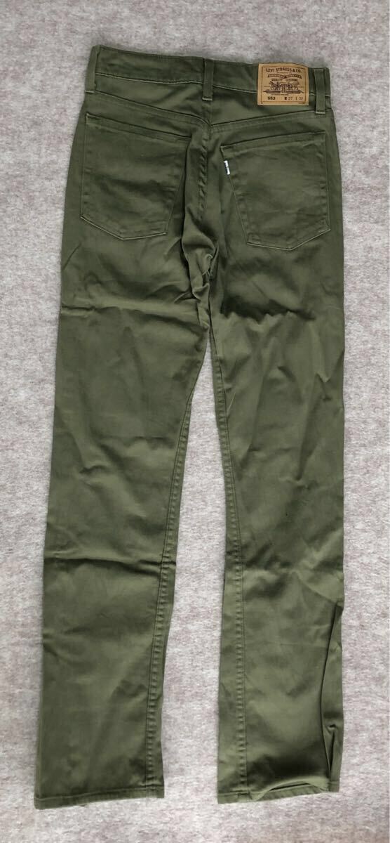 リーバイス Levi’s 553 W27 日本制 J09 チノパンツ カーキ系 カラージーンズ