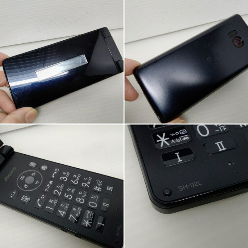 2 送料安 SHARP シャープ NTTドコモ AQUOS アクオス 携帯電話 SH-02L ブラック シムロック解除済み_画像3