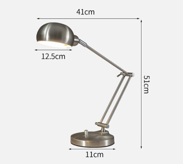 美品★デスクライト デスクスタンド 照明 インダストリアル 工業(yè)系 アームランプ 銀