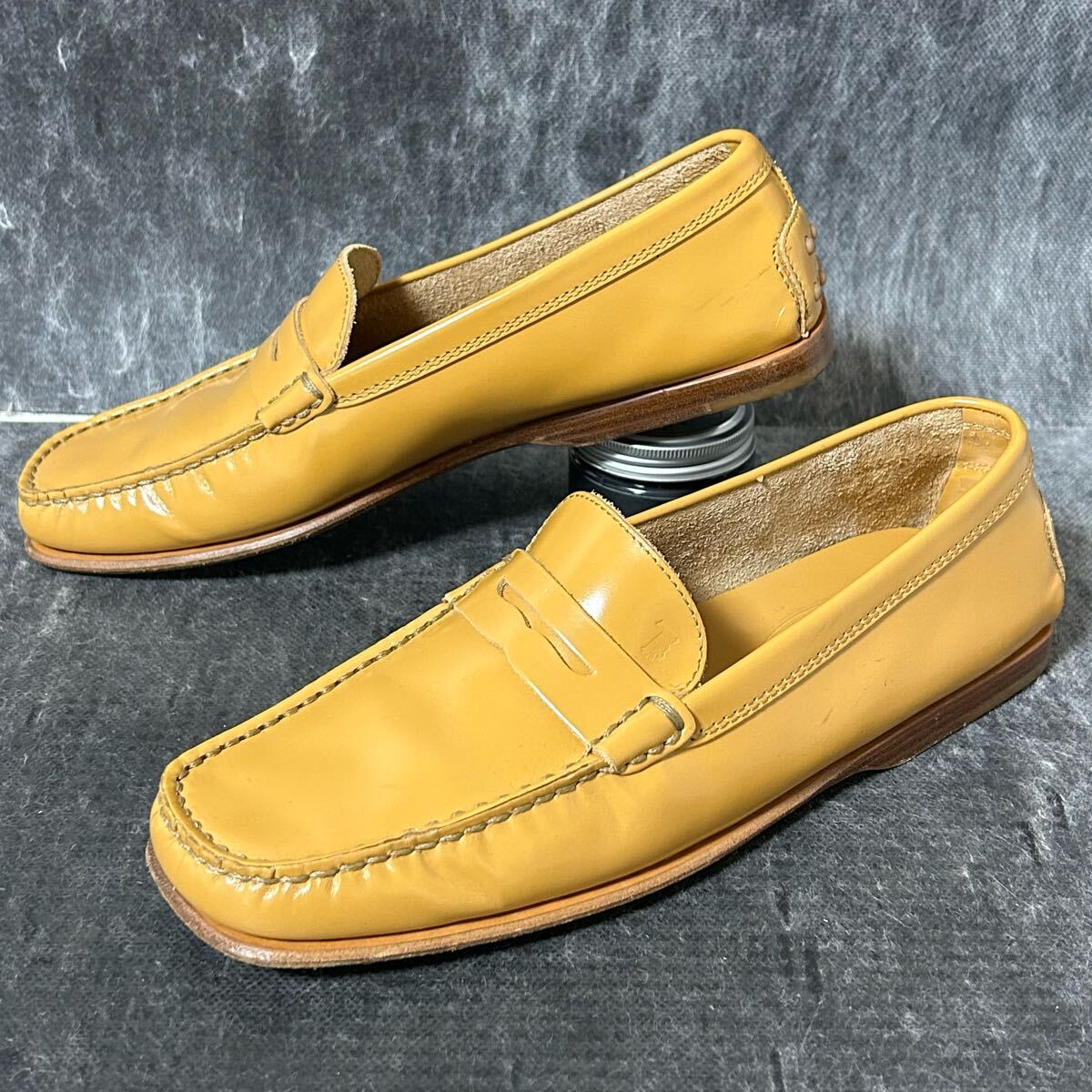 TOD'S トッズ コインローファー　エナメルローファー 38 24cm相当 キャメル　＊EN_画像1