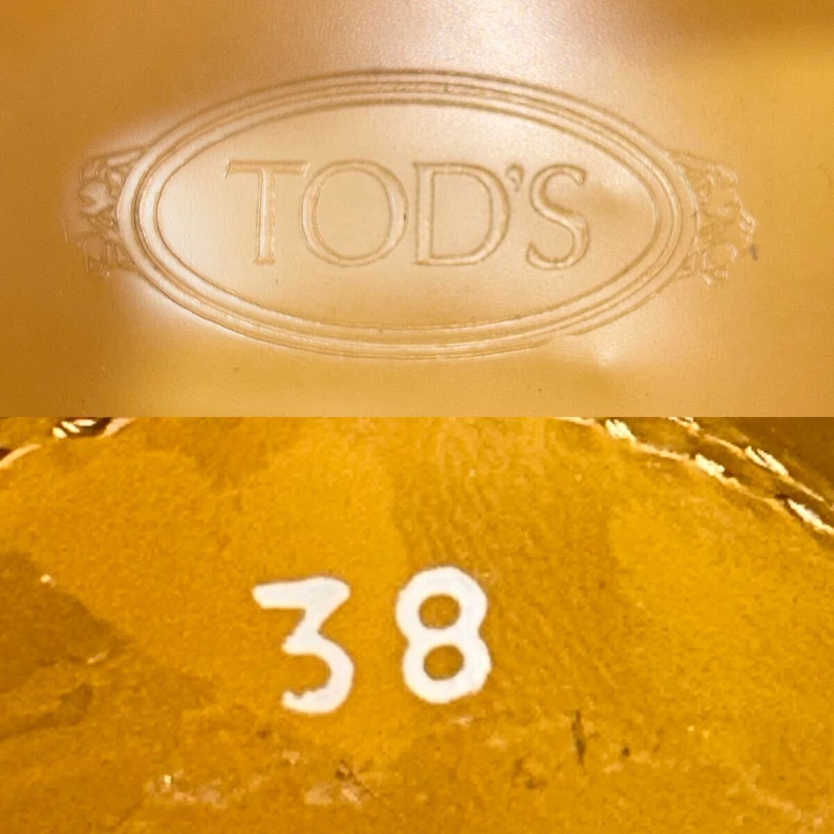 TOD'S トッズ コインローファー　エナメルローファー 38 24cm相当 キャメル　＊EN_画像10
