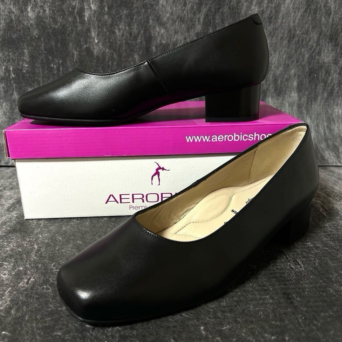 【未使用/大きいサイズ】 ¥24,200- タルサタイム AEROBICS #7781 プレーンパンプス 本革 ブラック レディース size40 25.5cm相当 *2A