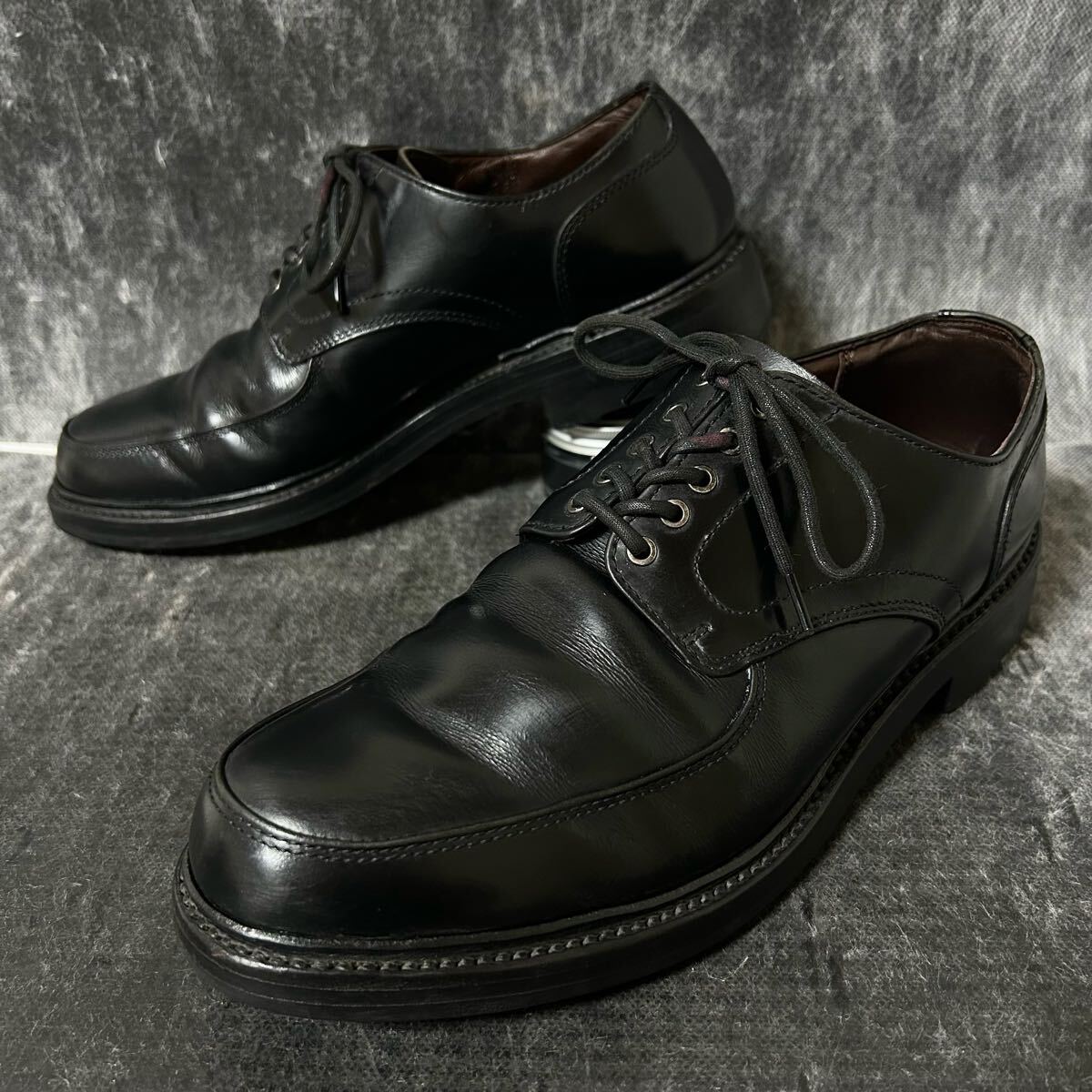 REGAL リーガル Uチップ JK04 レザーシューズ 革靴 外羽根 25.5cm ブラック ビジネスシューズ *EU