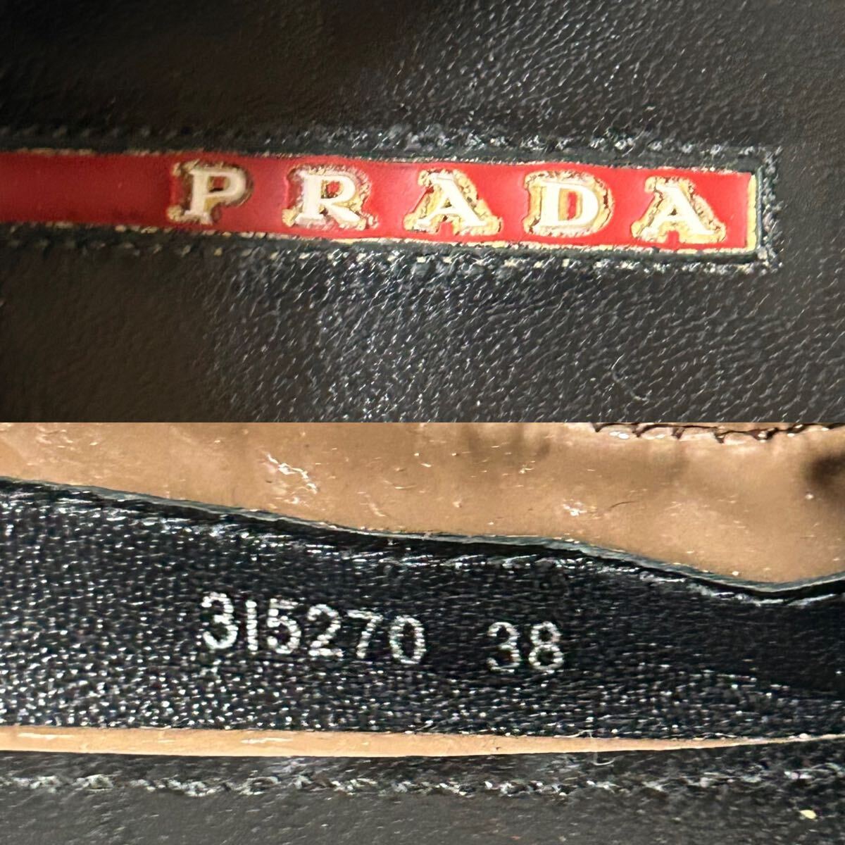 PRADA プラダ エナメルパンプス パンプス 38 25cm相当 ブラウン *AA_画像9