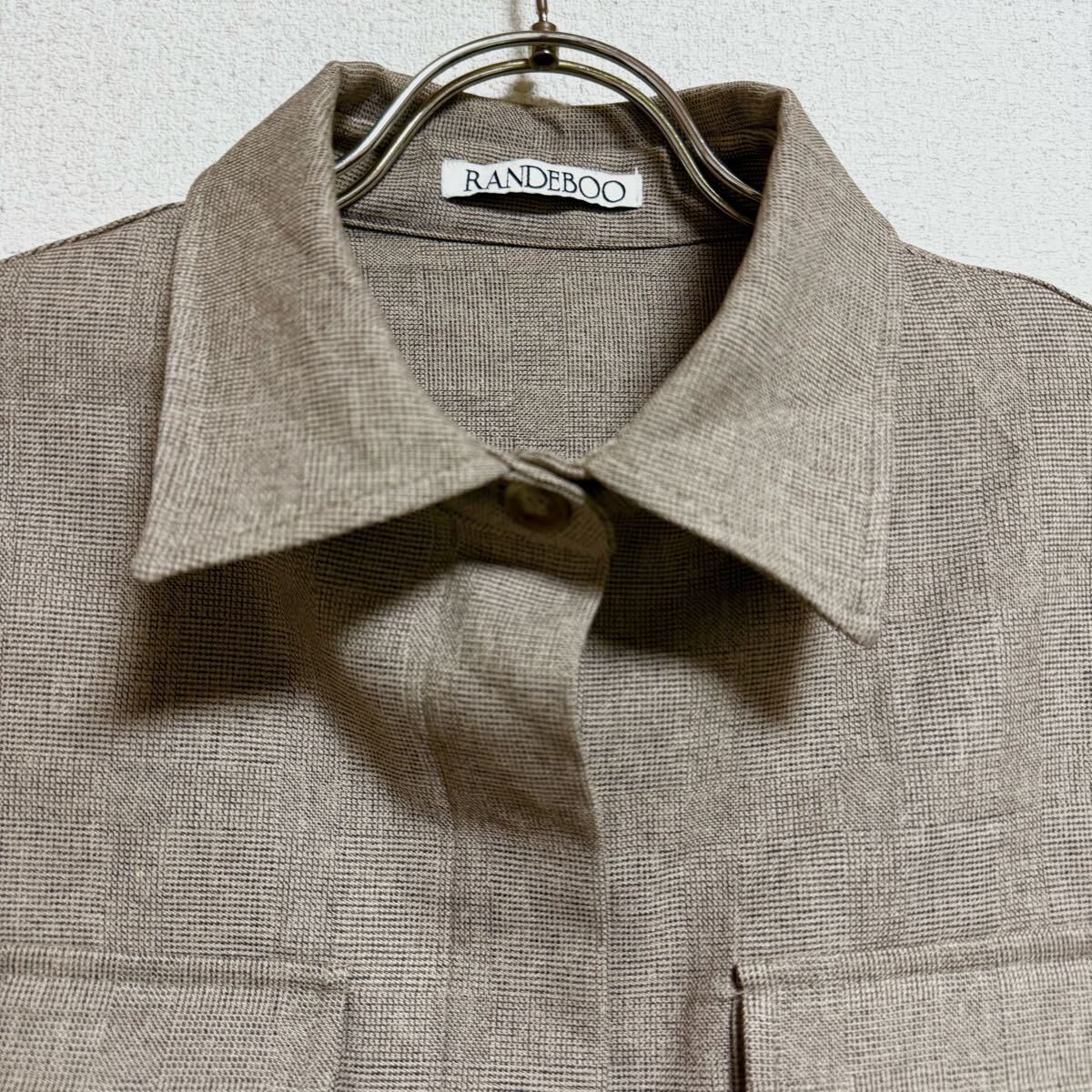RANDEBOO ランデブー 長袖シャツ カットソー カジュアルシャツ シャツジャケット ベージュ レディース サイズ フリー *DG_画像4