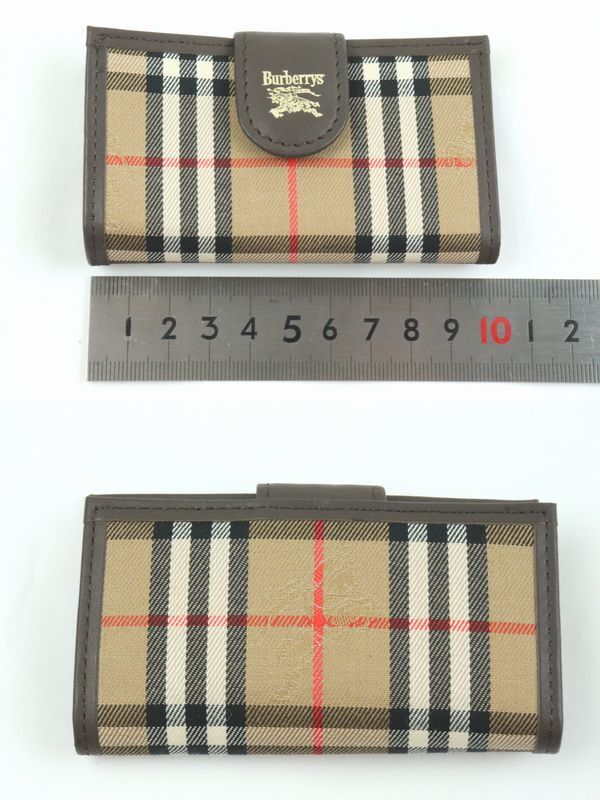 ★1円スタート 売り切り★未使用/自宅保管★Burberrys/バーバリー★キーホルダー/キーケース×2セット まとめて★ノバチェック/ボルドー★