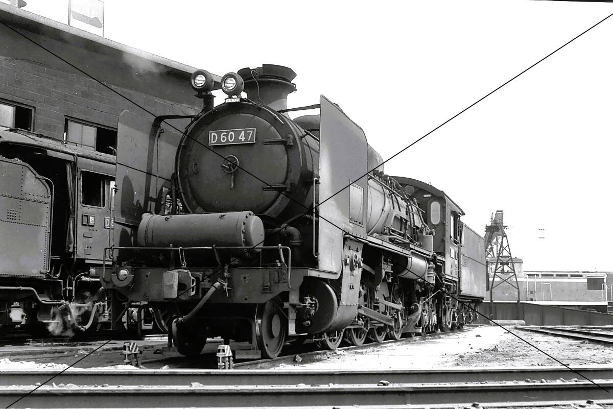 D60-47/旧D50326〔郡〕最終コマ!磐越東線=昭和40年代のSLモノクロネガ35mm1コマ#26/郡山機関区/単機/S43.4.1/著作権譲渡証明書=有り_画像1