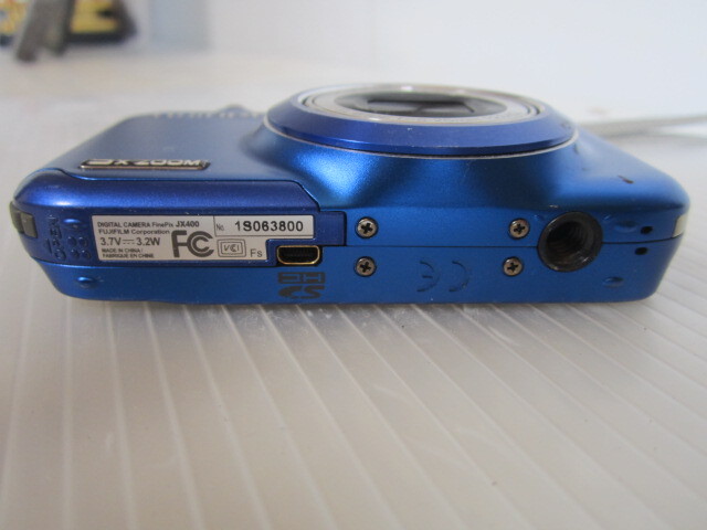  富士フイルム FUJIFILM FinePix JX400 デジタルカメラ ブルー 　充電器欠品　ジャンク 　動作未確認 