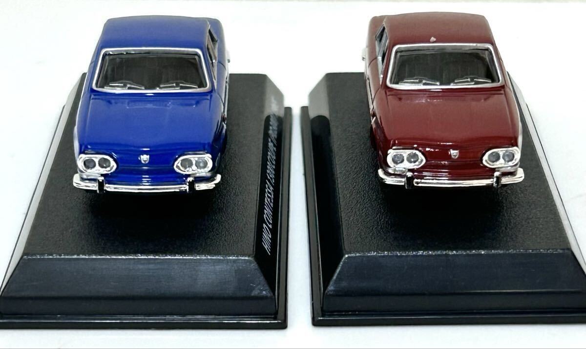 コナミ 絶版名車コレクション 1/64 日野 コンテッサ 1300クーペ PD300 ワインレッド ブルー　送料230円