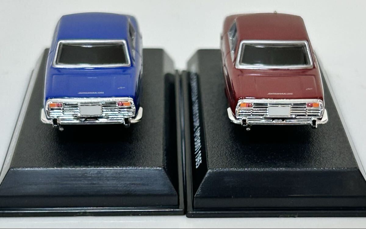 コナミ 絶版名車コレクション 1/64 日野 コンテッサ 1300クーペ PD300 ワインレッド ブルー　送料230円