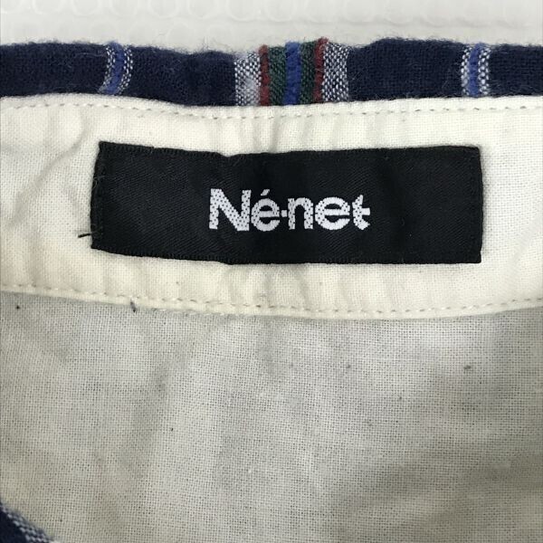 Ne-net★長袖シャツ【サイズ2/紺/ネイビー系チェック柄】ネルシャツ/ネネット◆BG712_画像5