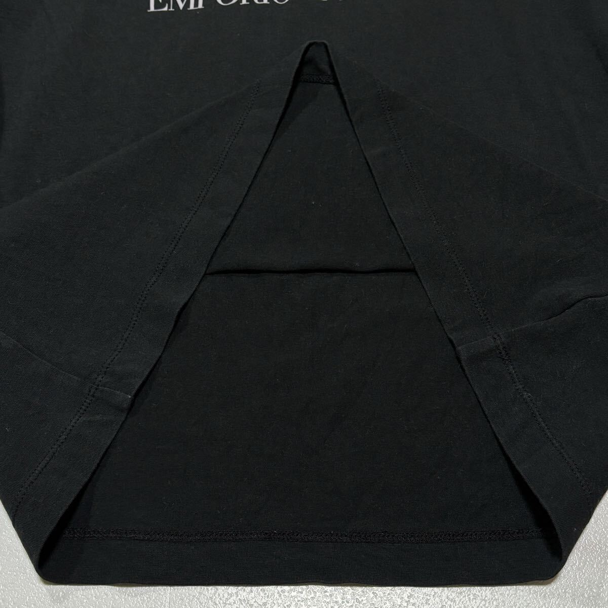 美品/ Lサイズ相當 EMPORIO ARMANI エンポリオ アルマーニ 長袖 Tシャツ EA7 イーグルロゴ ブラック 黒