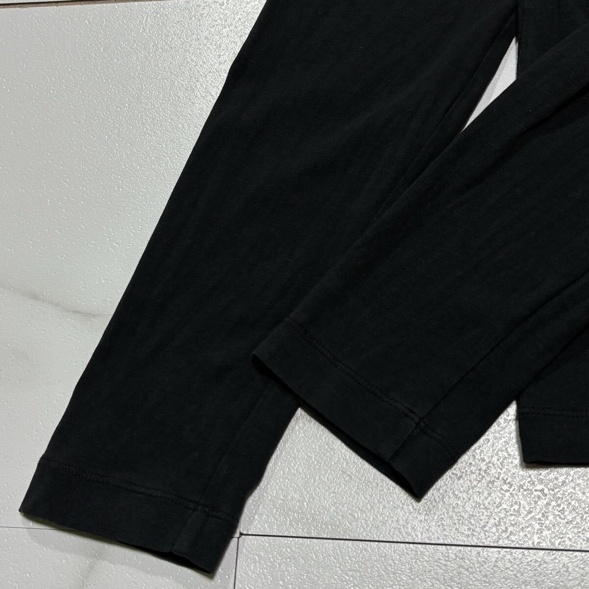 美品/ Lサイズ相當 EMPORIO ARMANI エンポリオ アルマーニ 長袖 Tシャツ EA7 イーグルロゴ ブラック 黒