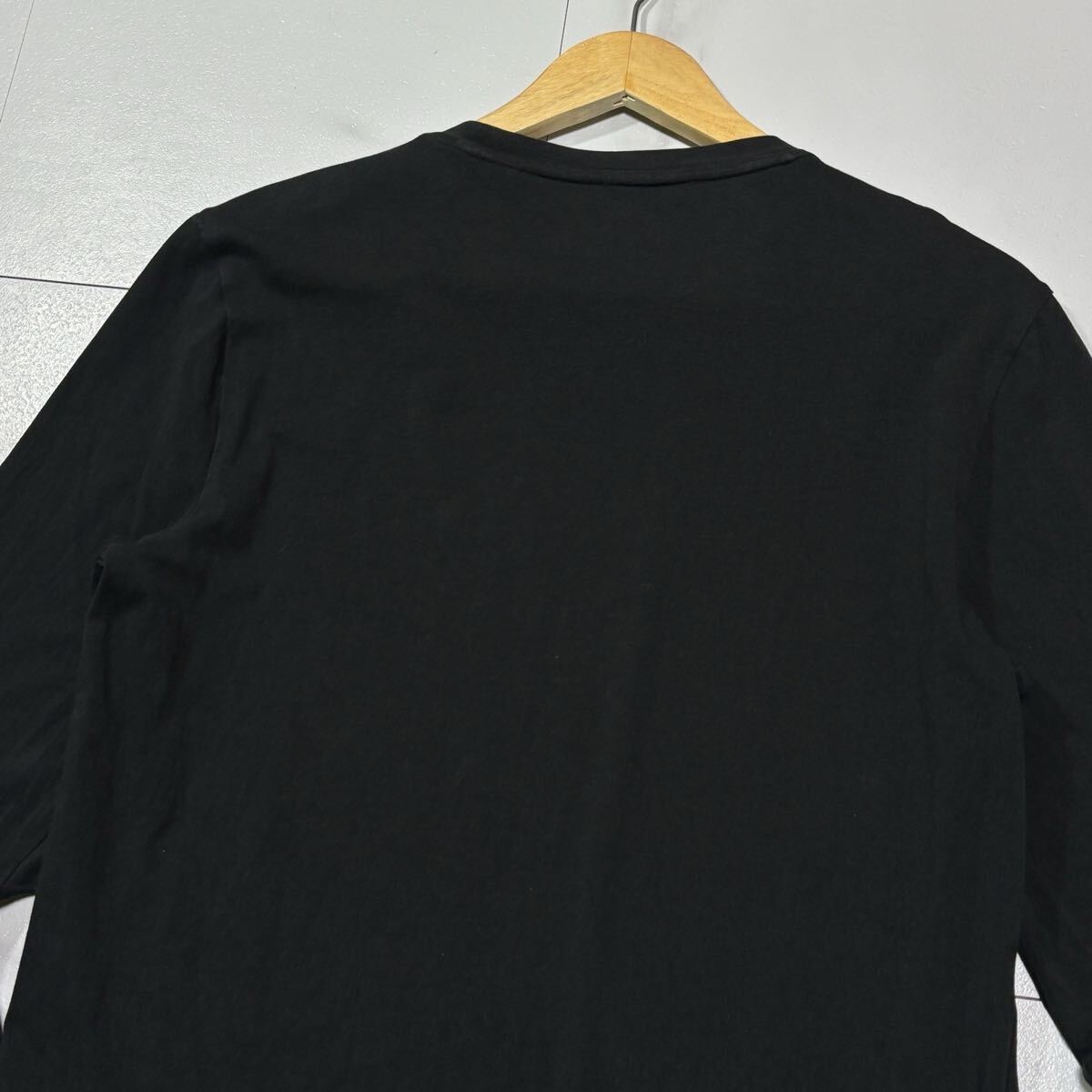 美品/ Lサイズ相當 EMPORIO ARMANI エンポリオ アルマーニ 長袖 Tシャツ EA7 イーグルロゴ ブラック 黒