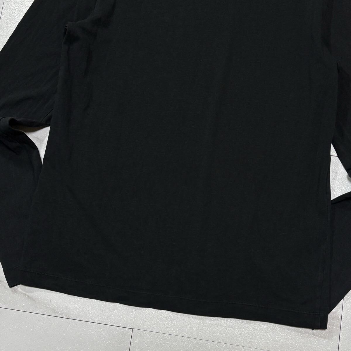 美品/ Lサイズ相當 EMPORIO ARMANI エンポリオ アルマーニ 長袖 Tシャツ EA7 イーグルロゴ ブラック 黒