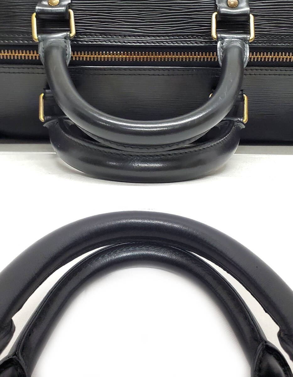 KD2829-395979◆極美品【ルイ ヴィトン】エピ?キーポル55?ボストンバッグ◆旅行かばん?ブラック