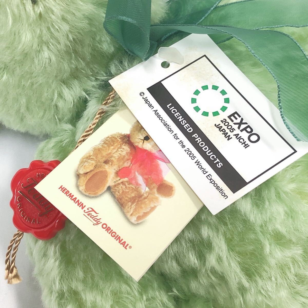 本體美品　HERMANN ハーマン 2005年 愛?地球博 メモリアルテディベア　全長約30cm/マグカップ(未使用) R阿0918