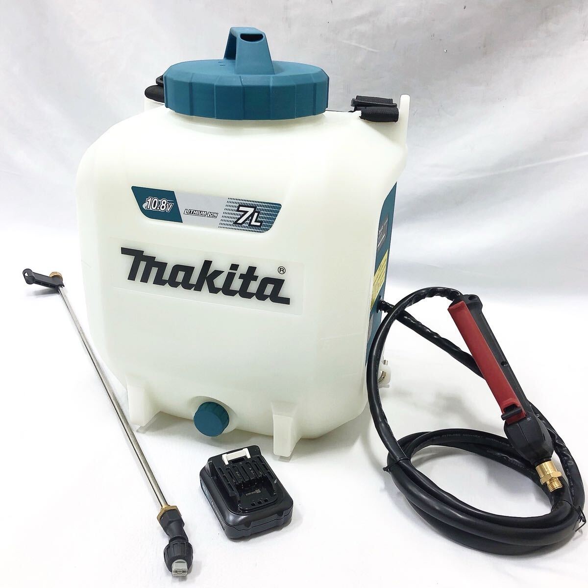 美品　動(dòng)作品　makita マキタ 10.8V 充電式噴霧器 MUS077D タンク容量7L バッテリー付屬　追加寫(xiě)真有り　R尼0920