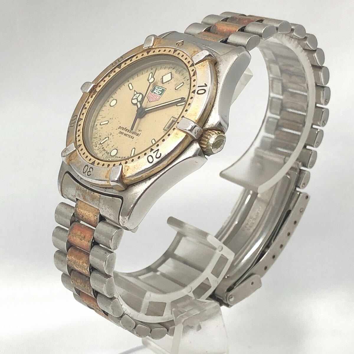 TAG HEUER タグホイヤー 964.006 QZ プロフェッショナル　ゴールド文字盤 デイト　メンズ腕時(shí)計(jì) R店0921