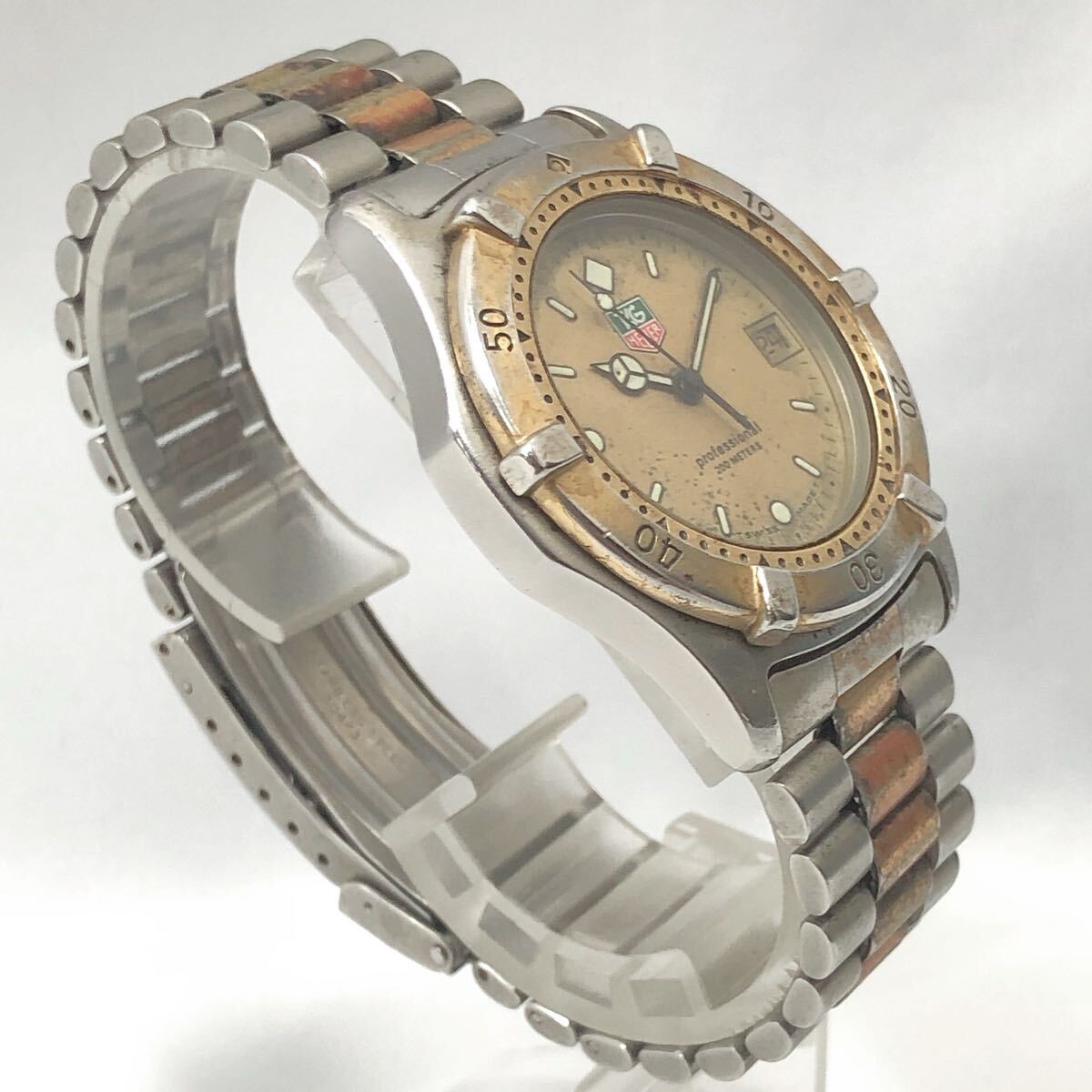 TAG HEUER タグホイヤー 964.006 QZ プロフェッショナル　ゴールド文字盤 デイト　メンズ腕時(shí)計(jì) R店0921