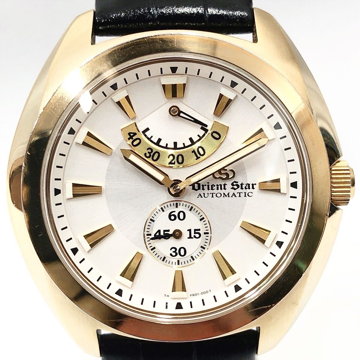 稼働品　美品 ORIENT STAR オリエントスター FR01-A0 自動(dòng)巻　スモールセコンド パワーリザーブ メンズ腕時(shí)計(jì)　R店0915